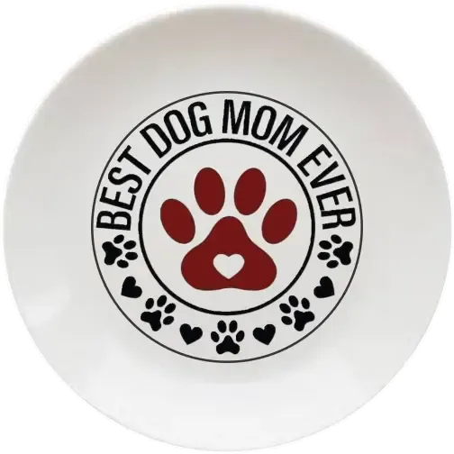 "Best dog mom ever" 20 cm-es tányér "Best dog mom ever" 20 cm-es tányér