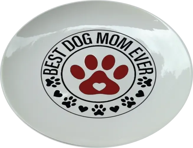 "Best dog mom ever" 25 cm-es tányér "Best dog mom ever" 25 cm-es tányér