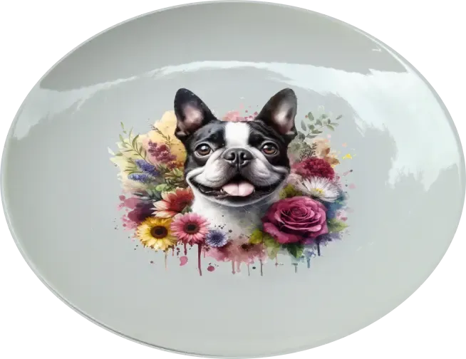 Boston terrier 25 cm-es tányér Boston terrier 25 cm-es tányér