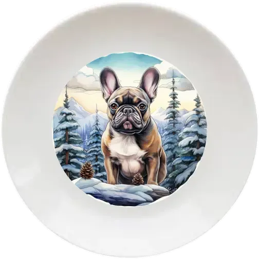 Francia buldog 20 cm-es tányér