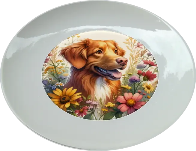 Golden retriever 25 cm-es tányér Golden retriever 25 cm-es tányér