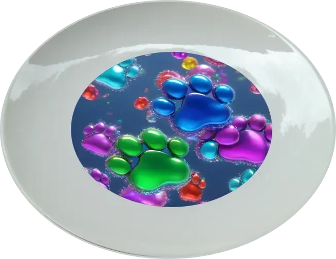 Kék tappancs 25 cm-es tányér