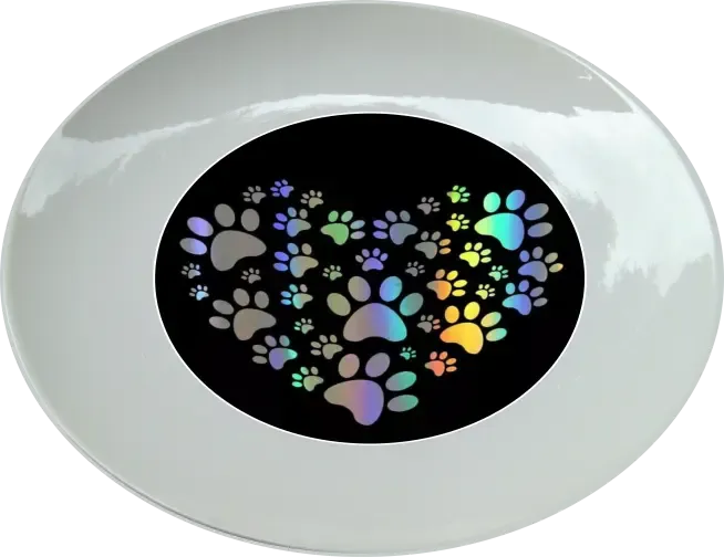 Metál szív 25 cm-es tányér