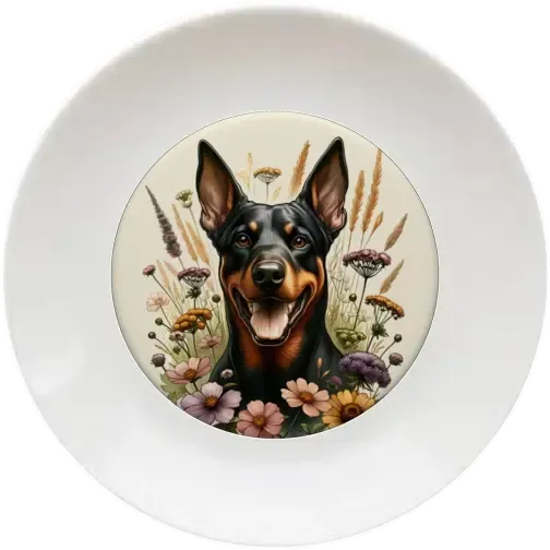 Német pincser 20 cm-es tányér