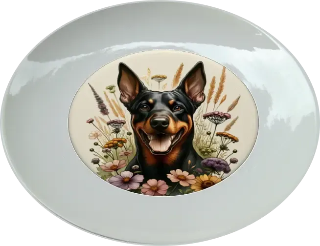 Német pincser 25 cm-es tányér