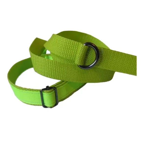 Neonzöld póráz zöld hevederen
