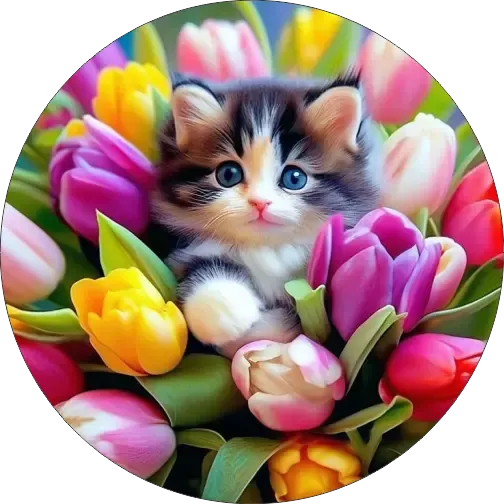 Tulipános cica Tulipános cica