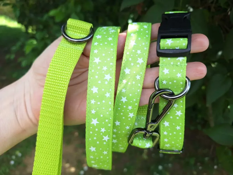 Zöld csillagos póráz Zöld csillagos póráz