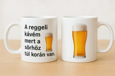 "A reggeli kávém mert a sörhöz túl korán van."