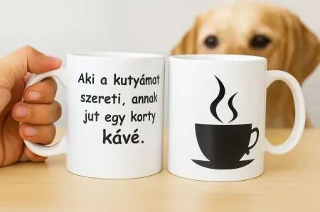 "Aki a kutyámat szereti, annak jut egy korty kávé."