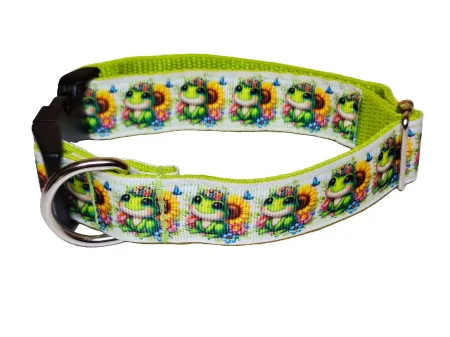Béka mintás nyakörv és póráz