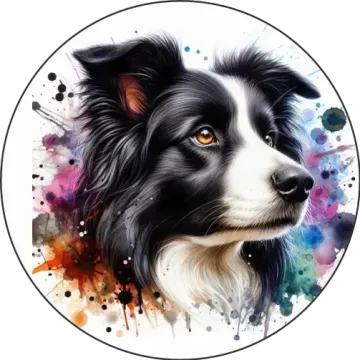 Border collie tányér