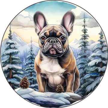 Francia buldog tányér