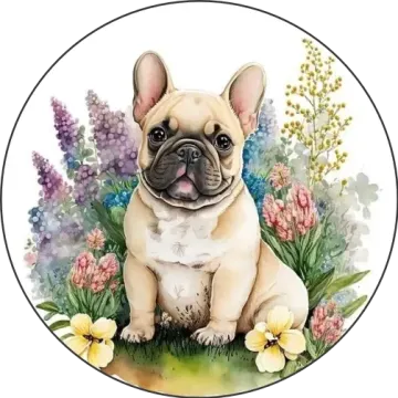 Francia buldog tányér