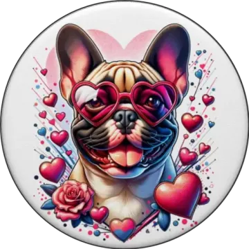 Francia buldog tányér