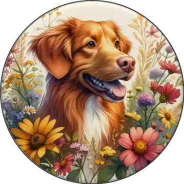 Golden retriever tányér