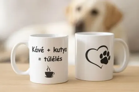 "Kávé + kutya = túlélés"