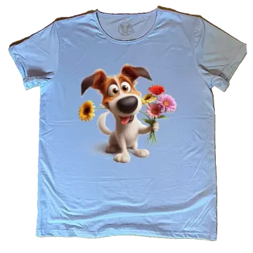 Kutya virággal póló
