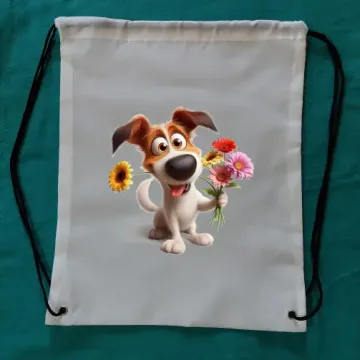 Kutya virággal tornazsák