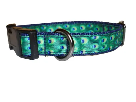 Pávatoll mintás nyakörv és Póráz