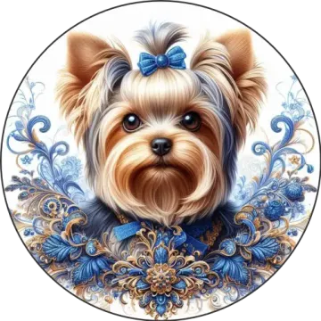 Yorkshire terrier tányér